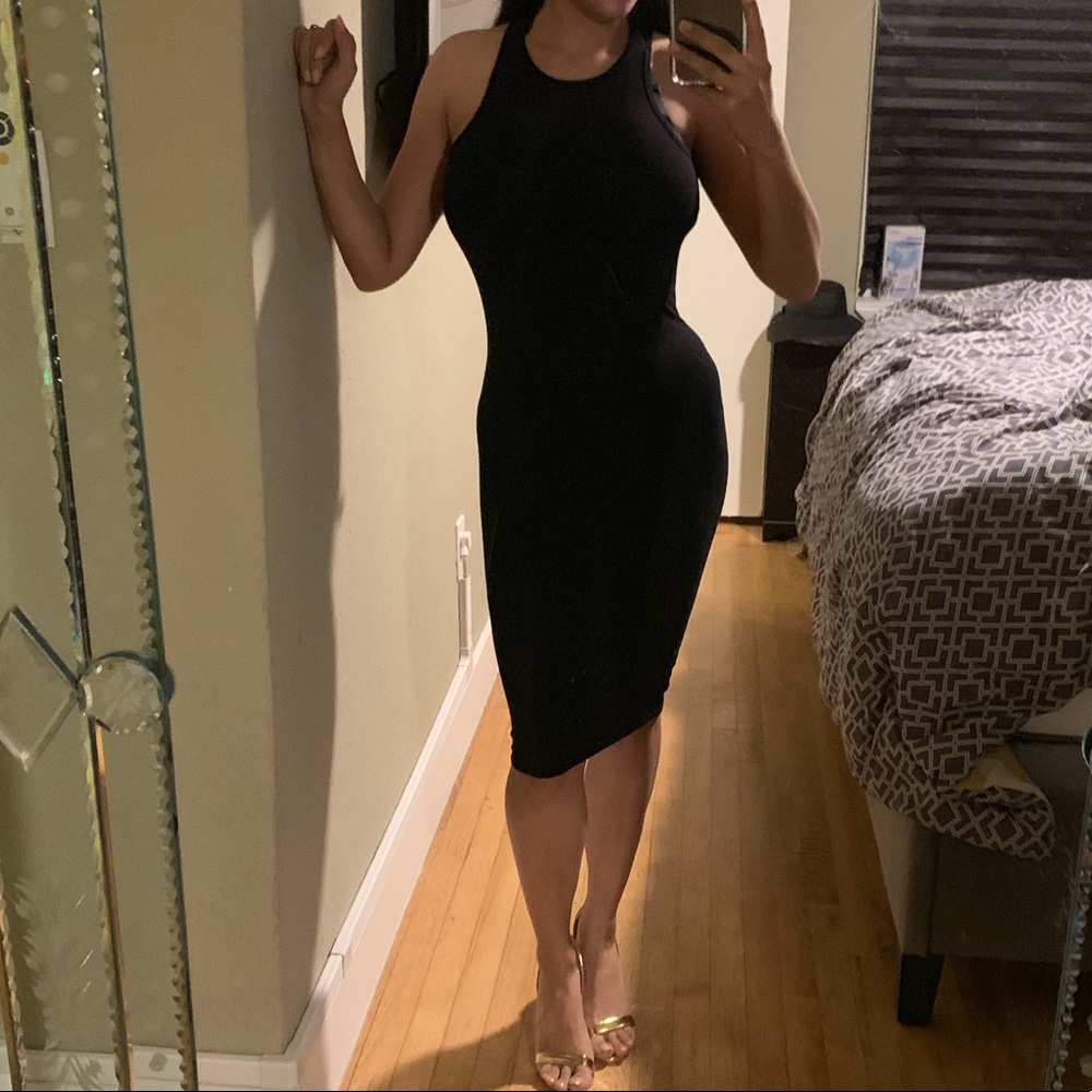 Black Bodycon midi dress